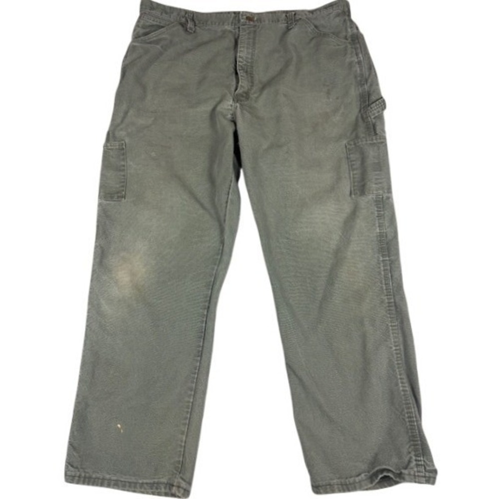 Carhartt Carpenter FR Pants Mens 40 Olive Green‎ Canvas Utility Workwear Trouser